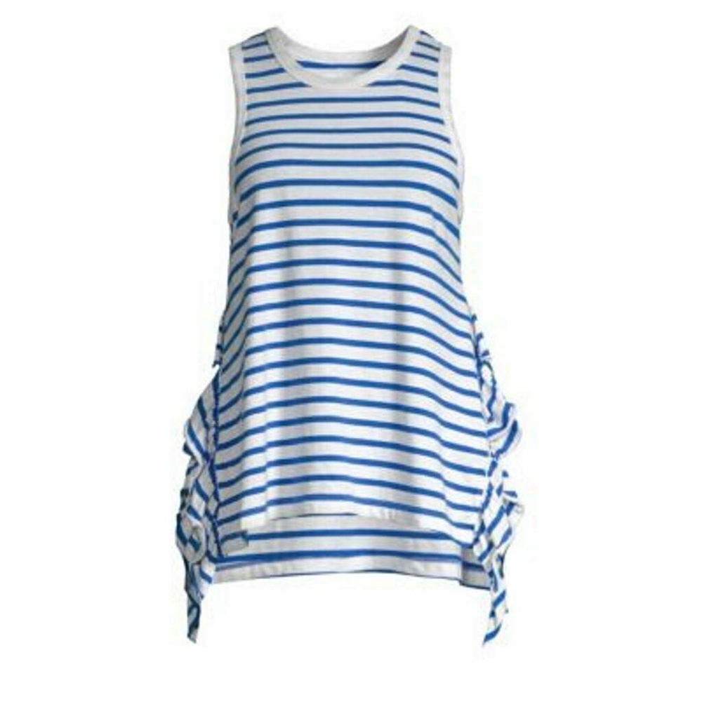 CURRENT/ELLIOTT Side Split Ruffle Muscle Tank M/2 - Picture 2 of 9